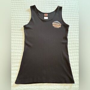 Harley Davidson Ribbed Tank Top Black XL (fits like a L)